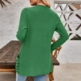 thumbnail image 4 of HAiming Womens Knit Cardigan Open Front Long Sweater Casual Loose Long Sleeve Solid Color Coat Outerwear with Pockets, 4 of 5
