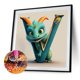 thumbnail image 2 of Pintura de diamante 5D DIY Taladro redondo completo Dinosaurio Letra V Decoración para el hogar (NH3139) FLhrweasw Nuevo, 2 of 9