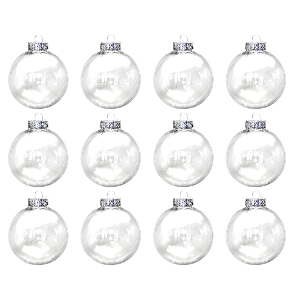 20pcs Hollow Hanging Ball Christmas Transparent Decoration Eternal