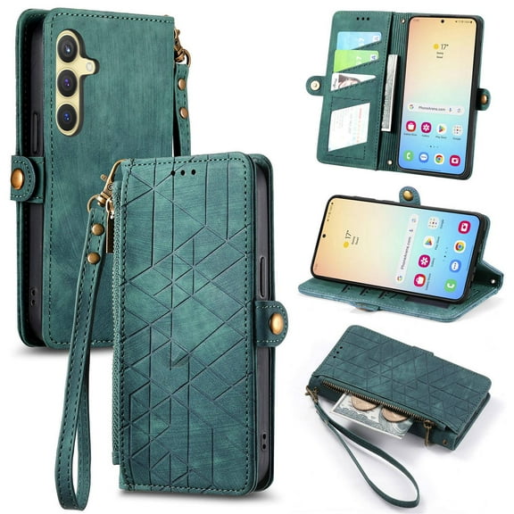 ETFAST Wallet Leather Phone Case For Samsung Galaxy A54 A34 A24 A14 Multi Card Zipper Phone case