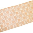 thumbnail image 2 of Light Weight Floral Sheer Lace Table Runner / Wedding Table Top Décor (Pack of 8) Peach, 2 of 2