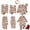 2-Khaki Plaid, variant on PatPat Christmas Pajamas Family Matching Cute Flowing Gingerbread Man Pattern 2 Piece Tops and Pj Pants Set with Christmas Socks for Holiday Gifts, Khaki, Women M