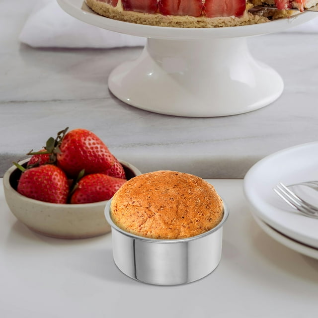 LIFKOME Ensemble de 3 Mini Moules à Tarte en Acier Inoxydable Plats Ronds de Cuisson pour Cafés