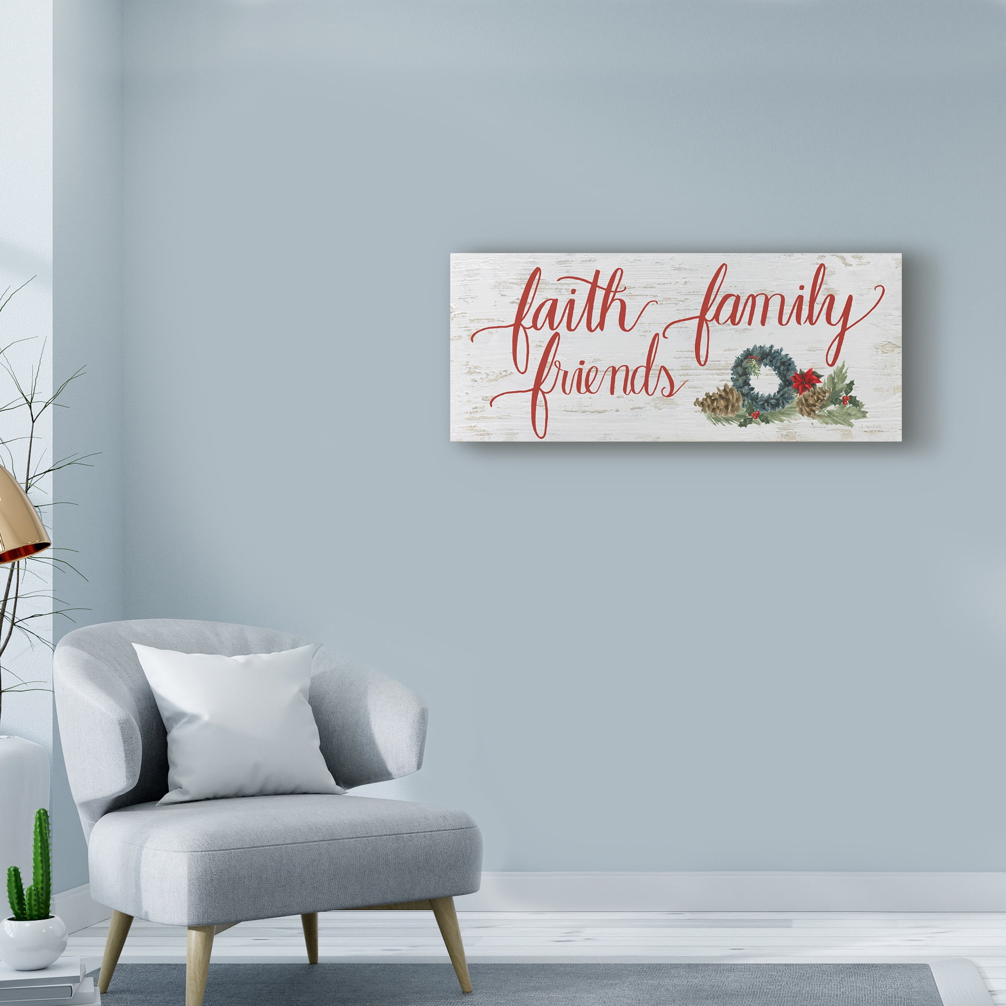 Trademark Fine Art 'Christmas Holiday - Faith Family Friends' Canvas Art by James Wiens