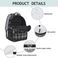 thumbnail image 4 of Black and White Checkered Pattern Backpack for School, Cute School Bag with Adjustable Shoulder Straps and Padded Back, 15.3"x11"x6.7", 4 of 5