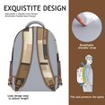 thumbnail image 5 of Brown and Grey Abstract Art Artwork Backpack for School,Cute School Bag,Schoolbag with Adjustable Shoulder Straps & Padded Back,15.3"x11"x6.7", 5 of 6