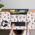 thumbnail image 4 of Long Mouse Pads for Desk,White Cow Strawberry Heart Pattern Desk Mats on Top Of Desks, Desk Mouse Pad Extra Large with 3mm Non-Slip Base and Stitched Edge for Gaming,Office,Work,Home 47.3"x23.6", 4 of 6