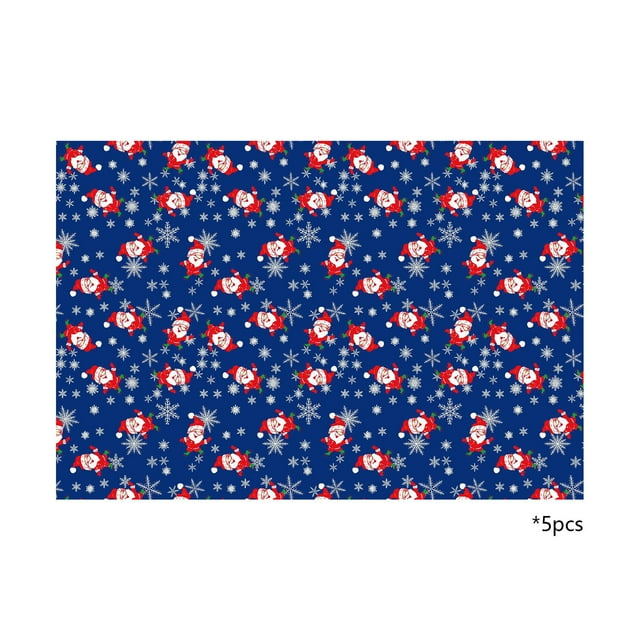 B Christmas Wrapping Paper 5 Sheets With Various Holiday Themes Including Santa And Snowflakes For Boosting Festive Feel During Gift Presentation