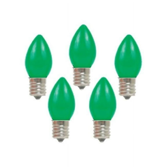 C7 Christmas Light Bulbs, Green, 1 in. - 25 Lights
