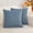 Dark Blue, variant on Xukmct 2 Pack Linen Square Pillow Cover with Zipper, Solid Color Decorative Cushion Case for Couch Patio Sofa, 18 x 18 inch, Orange