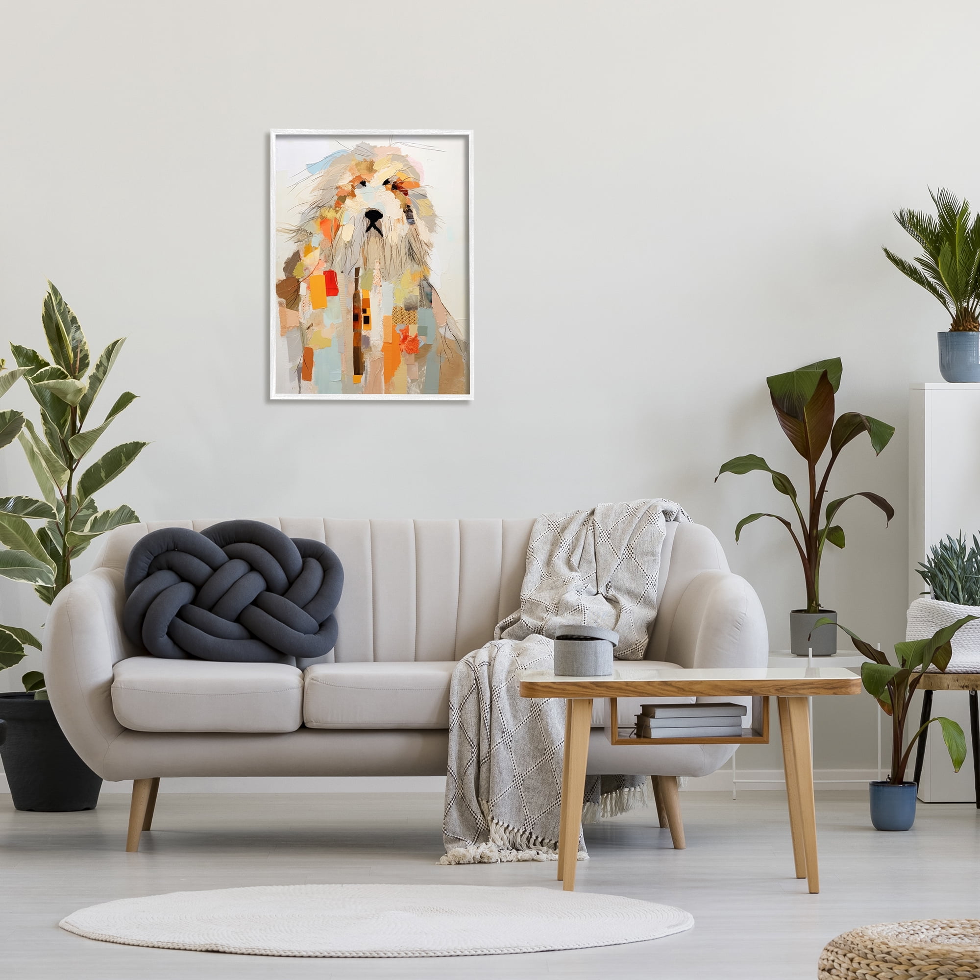 Stupell Industries Modern Pet Collage Animals & Insects Painting White Framed Art Print Wall Art, 24 x 30