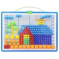 thumbnail image 1 of 296pcs Creative DIY Desktop Mushroom Nail Puzzle Game Toy Set Early Childhood Educational Toy (Random Color), 1 of 3