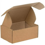 Deluxe Literature Corrugated Cardboard Mailing Boxes, 9" X 6 1/4" X 4", Pack Of 50, Crush-Proof, For Shipping, Mailing And Storing, (BMFL964K)