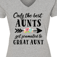 thumbnail image 4 of Inktastic Only the Best Aunts Get Promoted to Great Aunt Women's V-Neck T-Shirt, 4 of 5