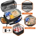 thumbnail image 3 of OPUX Tactical Lunch Box for Men, Black Mens Insulated Lunch Bag for Adult, Leakproof Soft Lunch Cooler with MOLLE Mesh Side Pockets, Multicam Heavy Duty Lunchbox Pail for Work Women, Medium 10 Cans, 3 of 7