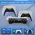 thumbnail image 4 of Support Mural pour Chargeur de Console pour PS5 et PS5 Slim, Support de Casque avec Barre Lumineuse RGB, 4 of 9