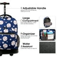thumbnail image 4 of J World Unisex Sunrise 18" Rolling Backpack For School And Travel, Baseball, 4 of 5