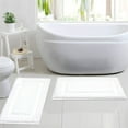 thumbnail image 5 of Ileading Bathroom Rugs Set of 4 Soft Bath Mats with Toilet Lid Cover Washable Microfiber Bathroom Mats, White, 5 of 13