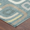 thumbnail image 3 of Addison Rugs Chantille Indoor/Outdoor Transitional Mid-century Modern Teal Machine Washable Rectangle Rug, 5' x 7'6", 3 of 8