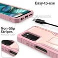 thumbnail image 3 of ExoGuard For Samsung Galaxy A03S 5G Case, Phone Case with Screen Protector and Kickstand (Pink), 3 of 8