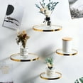 thumbnail image 4 of XIBUFE 2026 New Wall Mounted Gold Glass Floating Shelves Display Ledge Shelves,Bathroom Corner Shelf Simple Home Decor Shelf for Flowers Wall Shelves Decorative, 4 of 6