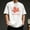 White Graphic Print T-Shirts, variant on JOANKDMI Graphic Print T-Shirts for Men Casual Short Sleeve Crewneck Tees Maple Leaf Letter Pattern Novelty Tops Relaxed Fit Vintage Streetwear for Lounge Summer Vacation, S-4XL