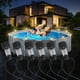 thumbnail image 1 of Luz de piscina LED solar Paquete de 6 | Decoración de valla de piscina al aire libre impermeable | Luces de noche blancas cálidas de aluminio ABS alimentadas por energía solar | Se adapta a un marco, 1 of 8