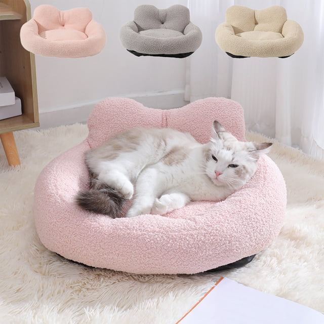 Xihbxyly Cama para Mascotas con Forma de Corazón de Melocotón, de Algodón Suave, con Un Cómodo Diseño de Sofá, Ideal para Perros Grandes y Pequeños, Fácil de Limpiar, Acogedor Espacio de Descanso, Ta