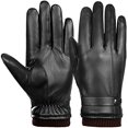 thumbnail image 1 of Men Leather Gloves Ulstar Touchscreen Winter Warm Texting Driving Gloves, 1 of 7