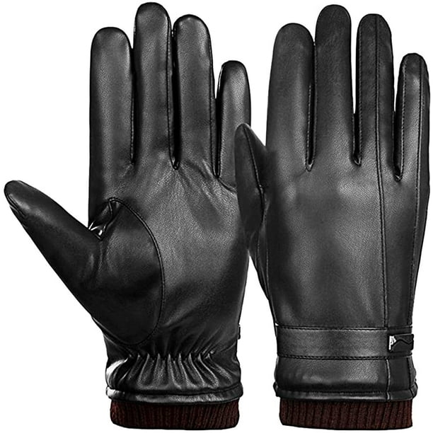 Mens leather gloves touch screen online