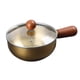 thumbnail image 1 of Cacerola profesional de acero inoxidable, olla para calentar leche, con tapa, para hervir, Oro, 1 of 9