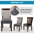 thumbnail image 4 of Dining Chair Seat Cover Stretch Spandex Chair Seat Covers Chair Seat Cushion Slipcovers for Dining Room Kitchen Chairs Removable Chair Seat Covers - Set of 4, Gray, 4 of 8