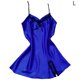 thumbnail image 1 of Camisón de encaje con cuello en V y espalda descubierta, camisón sedoso, ropa de dormir para mujer, azul, L Advancent AP001175-21B, 1 of 7