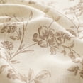 thumbnail image 3 of CURTAINKING Floral Linen Blend Curtains Light Filtering 84 Inch Curtains for Living Room Bedroom Farmhouse Vintage Window Treatment Rod Pocket Taupe, 3 of 11