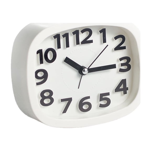 Necvior Mini Mute Alarm Clocks Battery Bedside Desk Table Home Decor Kid Gifts Portable