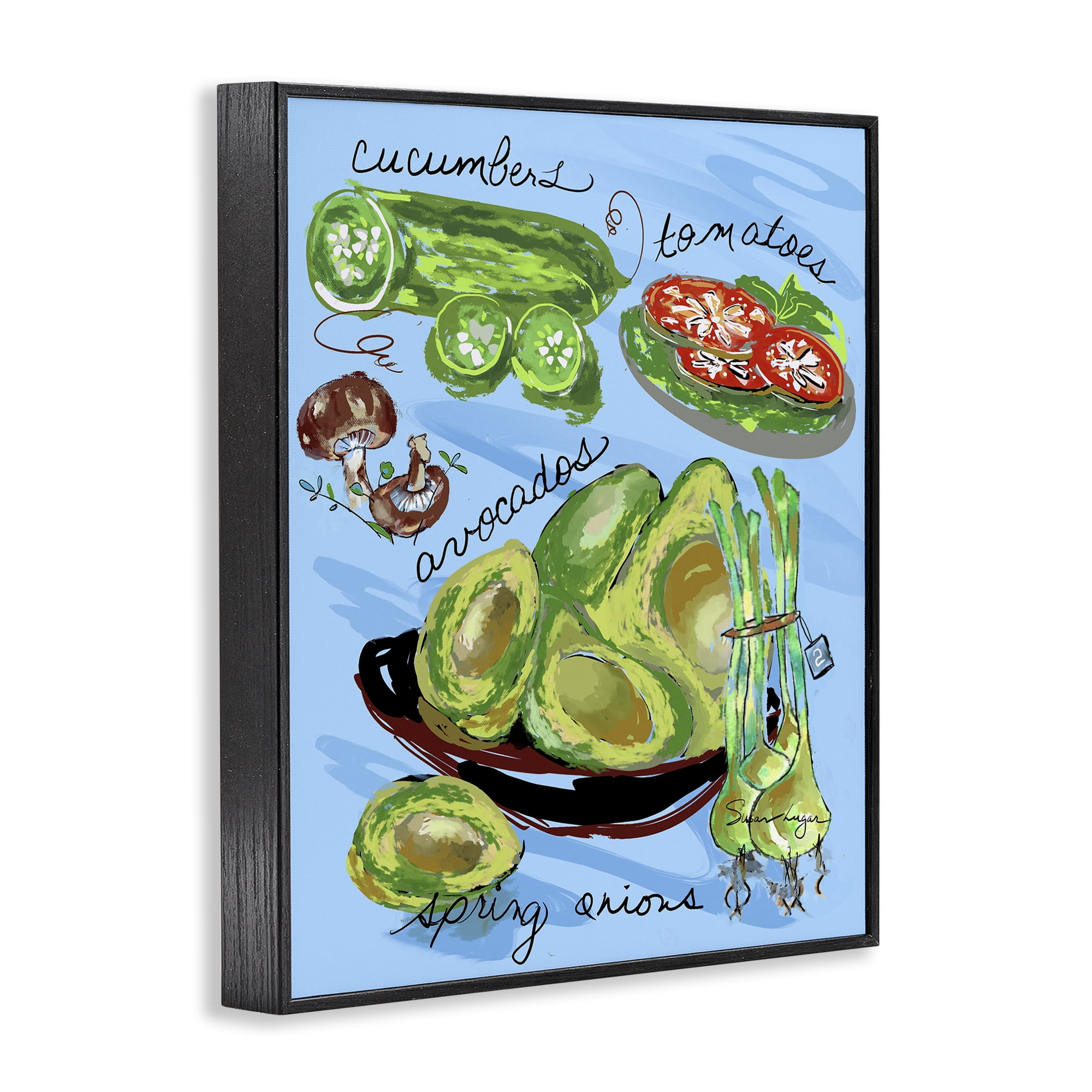 Stupell Industries Fresh Produce Collection Black Framed Giclee Art, design by Susan Lugar