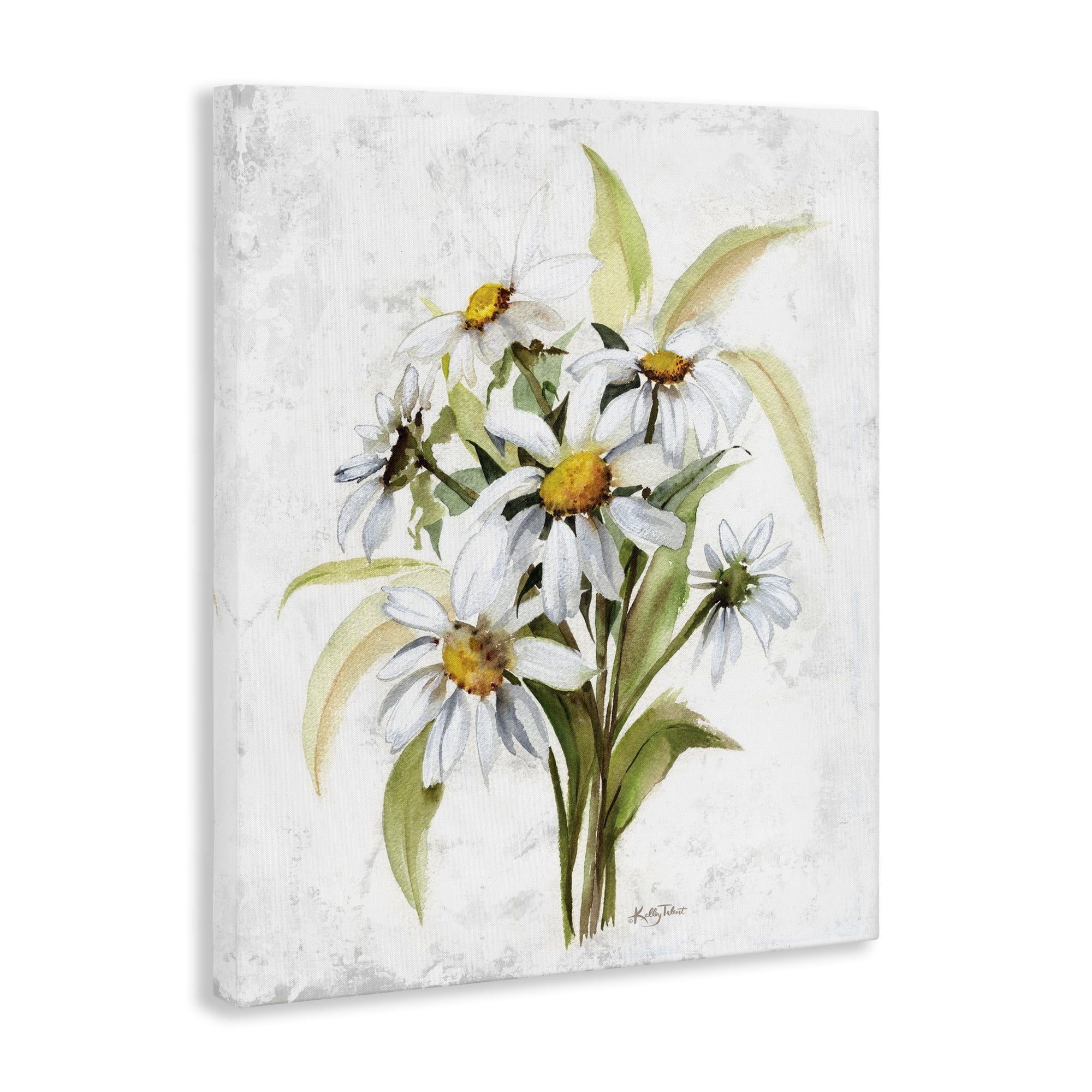 Stupell Industries Simple Daisy Bundle Botanical & Floral Painting Gallery Wrapped Canvas Art Print Wall Art, 24 x 30