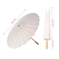 thumbnail image 4 of Shoreew 60/80CM DIY Hand-Painting Paper Umbrella Chinese Style Decorative White Oil-paper Umbrella with Wooden Handle Kids Coloring Oriental Umbrella Crafts, 4 of 6