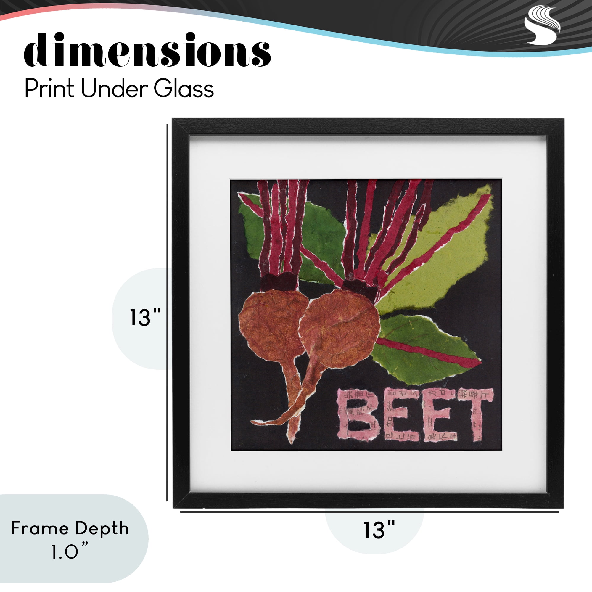 Stupell Industries Beets Root Vegetable Black Framed Print Under Glass, design by Nancy Overton