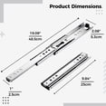 thumbnail image 2 of Drawer Slides, 2 Pack Full Extension Ball Bearing Telescoping Sliding Rails with 260 lb Load Capacity Drawer Runners for Cabinets Furniture RVs Trucks Vending Machines, 45cm/17in, 2 of 6