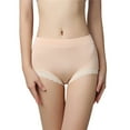 thumbnail image 1 of Aayomet Culotte en Coton pour Femmes Taille Haute Serrée Dentelle (Beige, TTG), 1 of 4