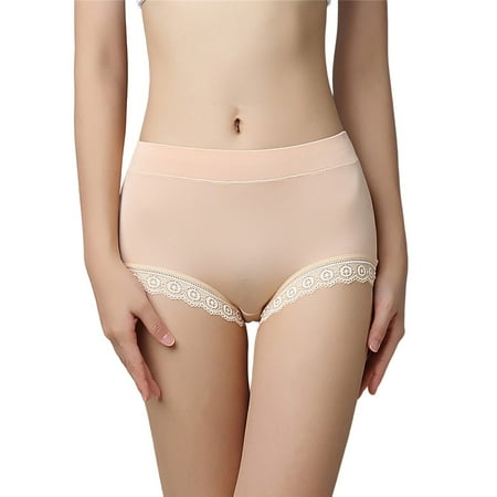

Women Underwear Casual Solid Color High Waist Tight Lace Underpanties Soft Female Underpanty Panties Comfort Undergarments