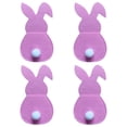 thumbnail image 1 of PVCS Ensemble de 4 Porte-Couverts Lapin Sac de Couverts Lapin de Pâques Ensemble de Couverts Lapin avec Queue, 1 of 6