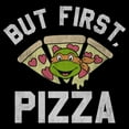 thumbnail image 2 of Men's Teenage Mutant Ninja Turtles But First Pizza  Graphic Tee Black 2X Large, 2 of 5