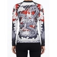 thumbnail image 2 of Raven Fightwear Women's Dragon and Tiger Rash Guard BJJ MMA Black, 2 of 3