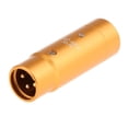 thumbnail image 4 of Adaptador de corriente fantasma altavoz PA ligero de 3,5mm cámara DSLR para micrófono condensador adaptador de micrófono XLR XLR estéreo de 3 pines Dorado, 4 of 10