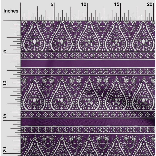 oneOone Tissu Viscose Chiffon Rayéfeuilles & Floral Tissu Imprimé au Mètre 42 Pouces de Large