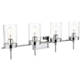 thumbnail image 3 of Living District Benny 4-Light Iron & Glass Bath Sconce in Chrome/Clear, 3 of 6