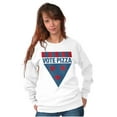 thumbnail image 4 of Vote Pizza Foodie USA Election Gym Unisex Plus Fleece Graphic Sweatshirt Brisco Brands 2X, 4 of 5