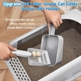 thumbnail image 4 of Caja de arena para gatos AUFYA de acero inoxidable XL con tapa, paquete de 2, 4 of 7